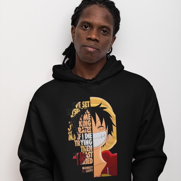 I'VE SEET MYSELF TO BECOME THE KING OF PIRATES:: UNISEX CUSTOM HOODIE - Picture 2 of 3